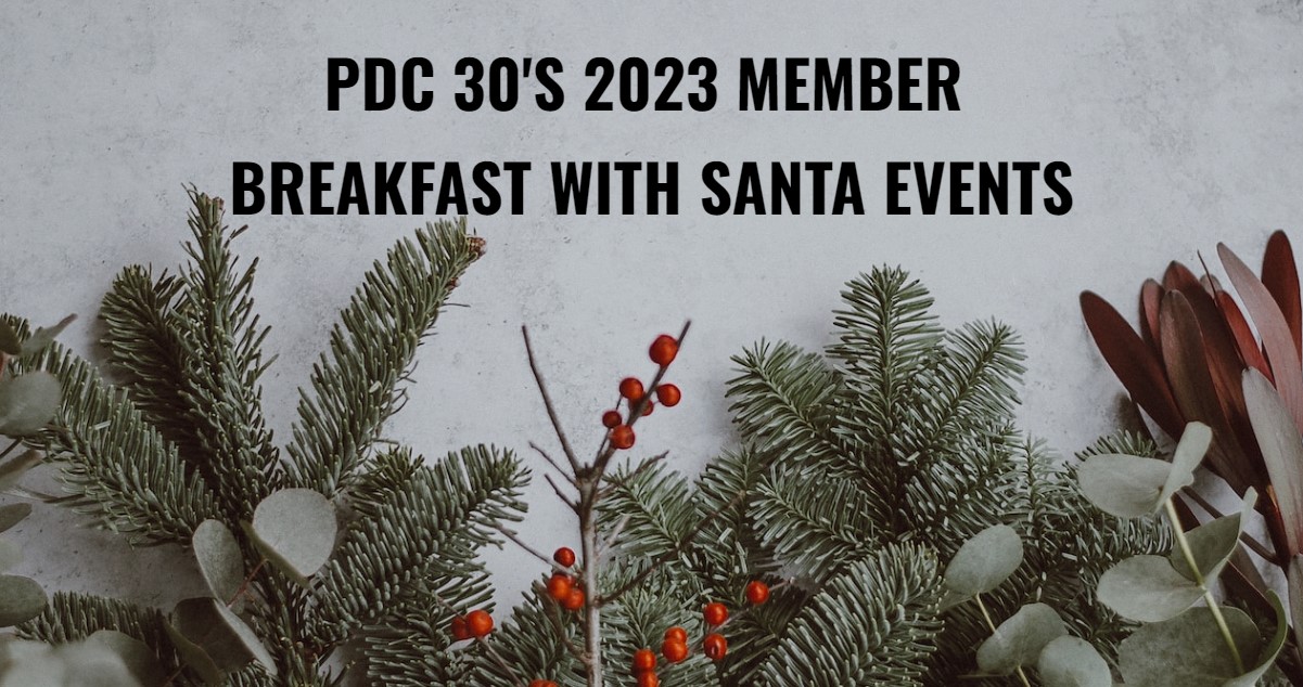 PDC 30's 2023 Breakfast with Santa Events: Dec. 9